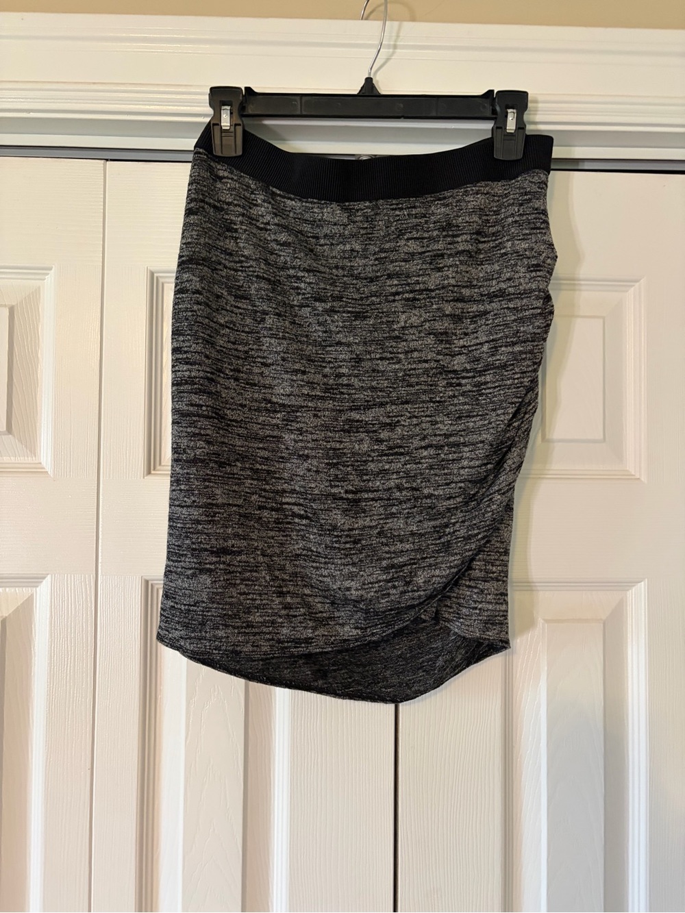 belle sky Heathered Gray Wrap-Front Mini Skirt